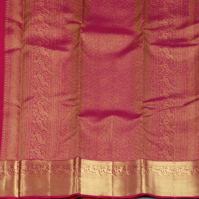Hayagrivas Handloom Pink Kanjivaram Silk Saree KBF835H9-1