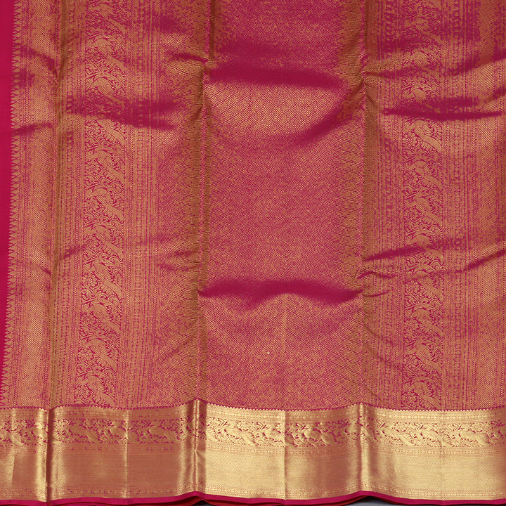 Hayagrivas Handloom Pink Kanjivaram Silk Saree KBF835H9-1