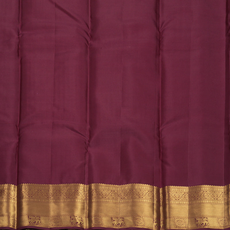 Hayagrivas Handloom Burgundy Kanjivaram Silk Saree KBF835H9-4