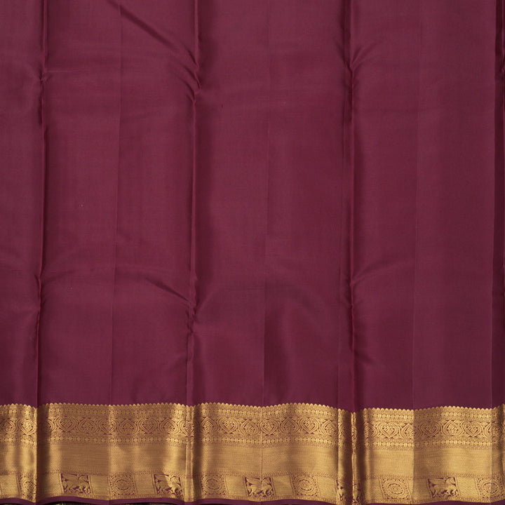 Hayagrivas Handloom Burgundy Kanjivaram Silk Saree KBF835H9-4