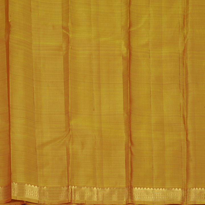 Hayagrivas Handloom Dark Maroon Kanjivaram Silk Saree with Golden Yellow Border KBF836H1-2