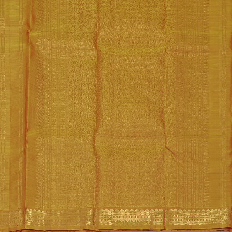 Hayagrivas Handloom Dark Maroon Kanjivaram Silk Saree with Golden Yellow Border KBF836H1-2