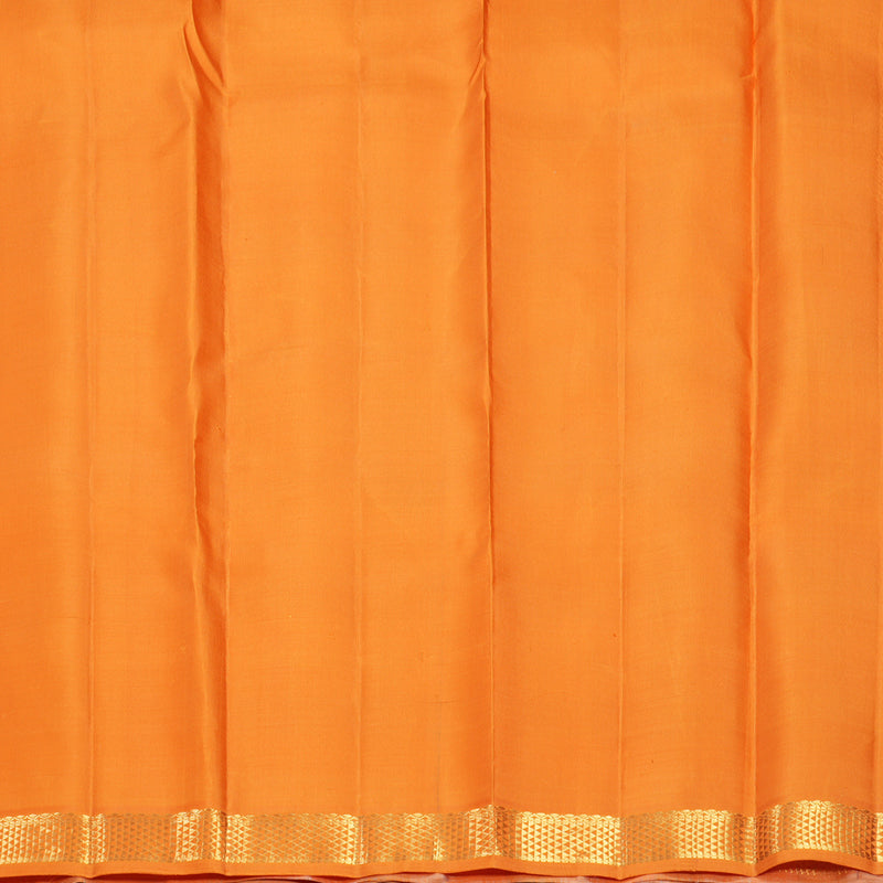 Hayagrivas Handloom Pastel Checks Kanjivaram Silk Saree with Orange Border KBF836H2-1