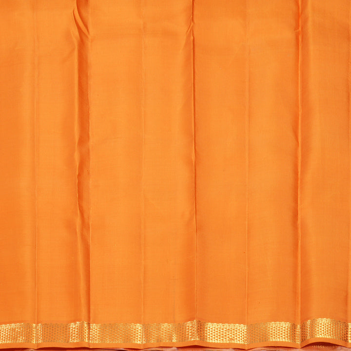 Hayagrivas Handloom Pastel Checks Kanjivaram Silk Saree with Orange Border KBF836H2-1