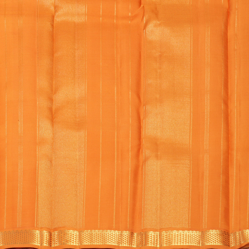 Hayagrivas Handloom Pastel Checks Kanjivaram Silk Saree with Orange Border KBF836H2-1