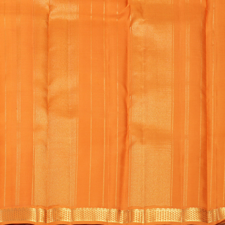 Hayagrivas Handloom Pastel Checks Kanjivaram Silk Saree with Orange Border KBF836H2-1