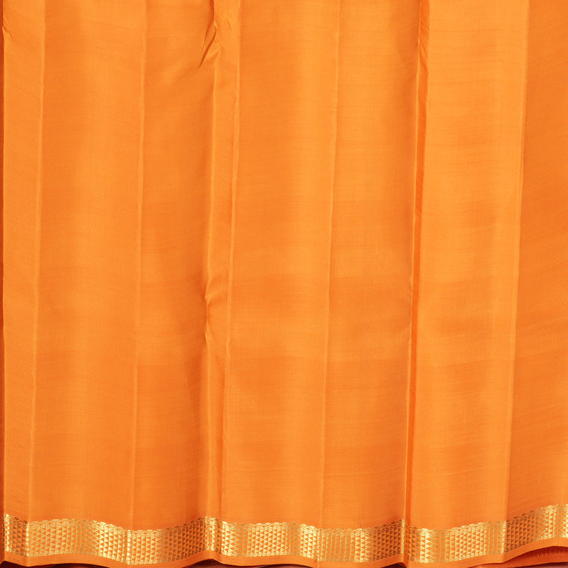 Hayagrivas Handloom Pastel Checks Kanjivaram Silk Saree with Orange Border KBF836H2-2