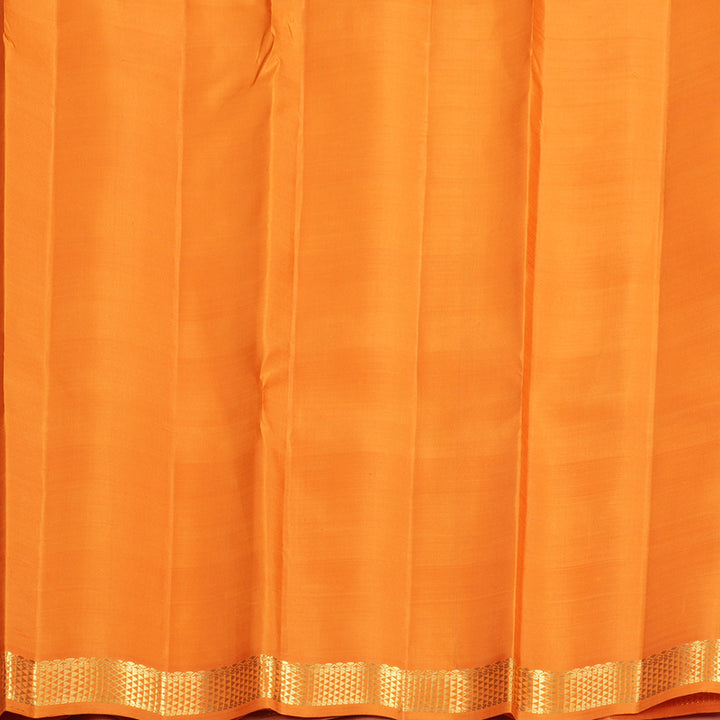 Hayagrivas Handloom Pastel Checks Kanjivaram Silk Saree with Orange Border KBF836H2-2