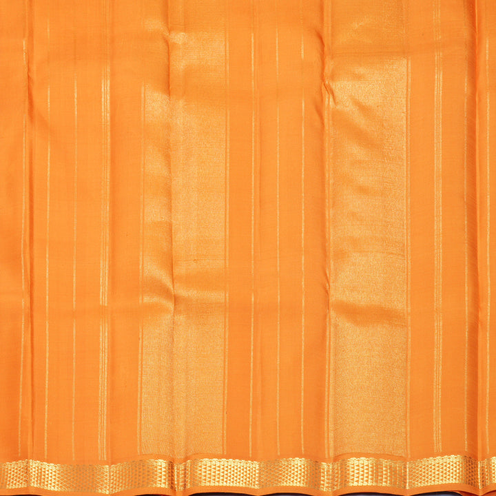 Hayagrivas Handloom Pastel Checks Kanjivaram Silk Saree with Orange Border KBF836H2-2