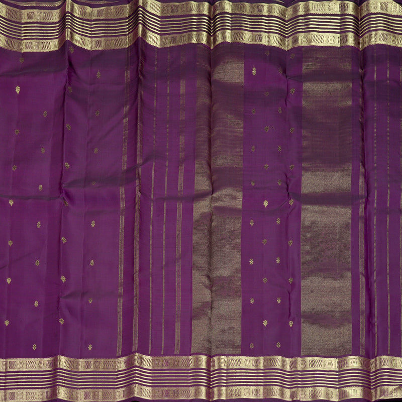 Hayagrivas Handloom Purple Kanjivaram Silk Saree KBF836H3-1