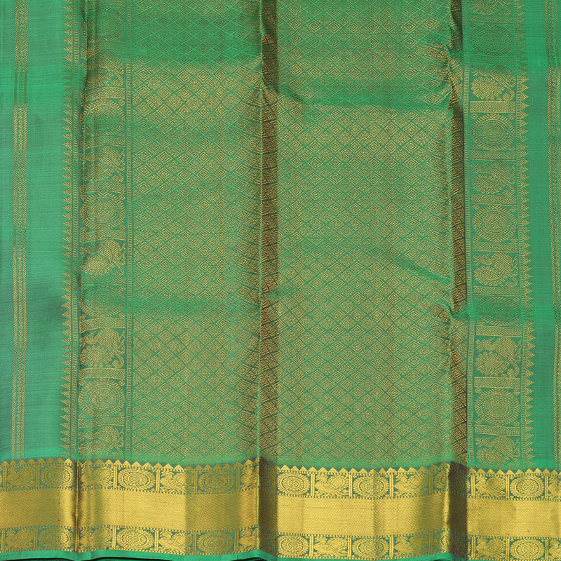 Hayagrivas Handloom Nagapazham Kanjivaram Silk Saree with Meenakshi Green Border KBF836H3-2