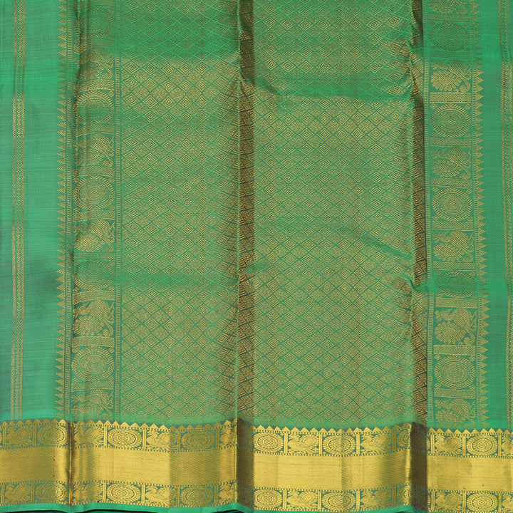 Hayagrivas Handloom Nagapazham Kanjivaram Silk Saree with Meenakshi Green Border KBF836H3-2