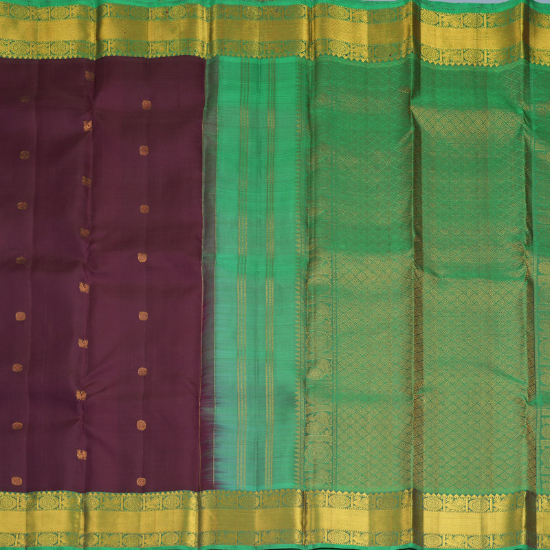 Hayagrivas Handloom Nagapazham Kanjivaram Silk Saree with Meenakshi Green Border KBF836H3-2