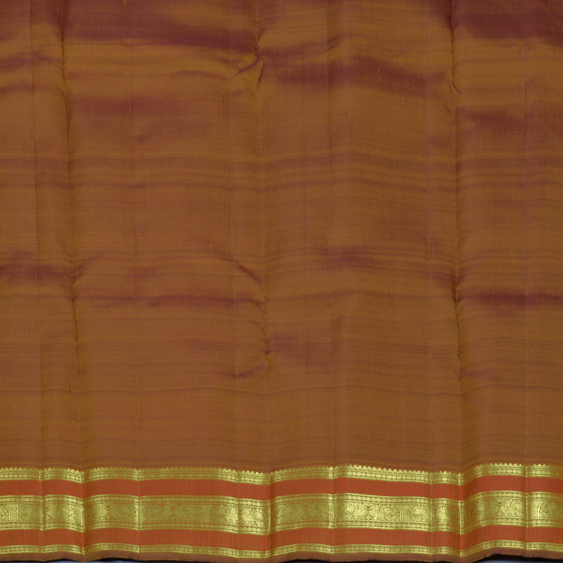 Hayagrivas Handloom Yellow Kanjivaram Silk Saree with Honey Shade Border KBF836H3-4
