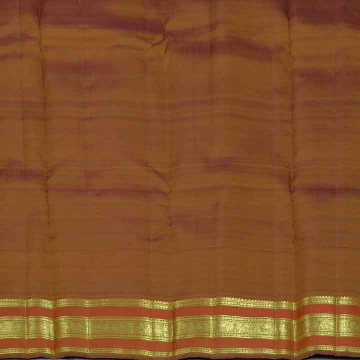 Hayagrivas Handloom Yellow Kanjivaram Silk Saree with Honey Shade Border KBF836H3-4