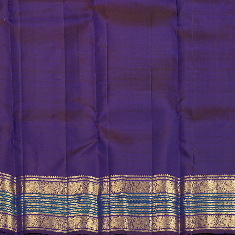 Hayagrivas Handloom MS Blue Kanjivaram Silk Saree with Nagapazham Border KBF836H4-1