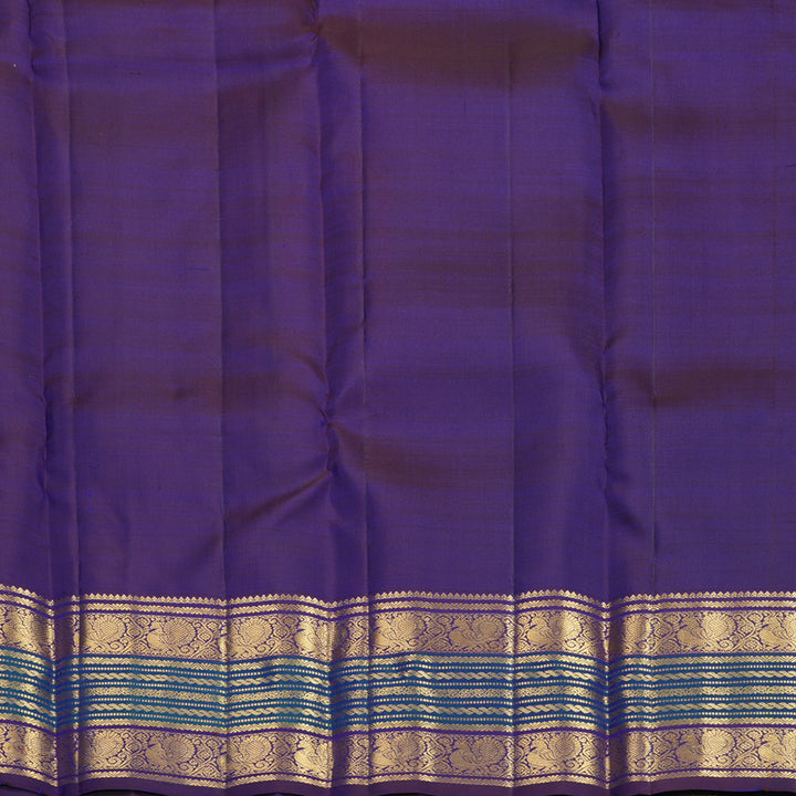 Hayagrivas Handloom MS Blue Kanjivaram Silk Saree with Nagapazham Border KBF836H4-1