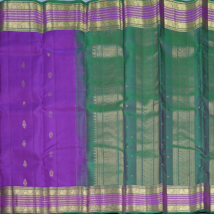 Hayagrivas Handloom Purple Kanjivaram Silk Saree KBF836H4-2