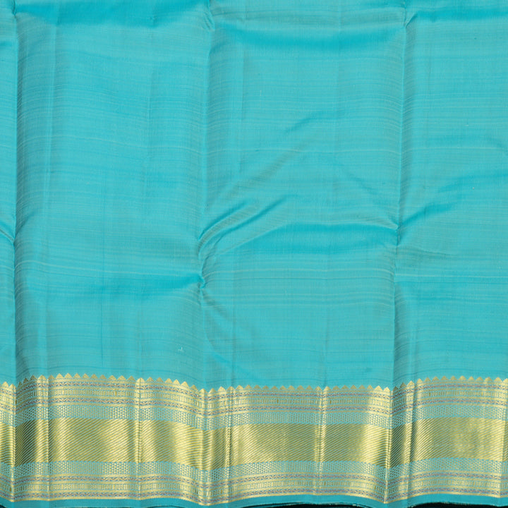 Hayagrivas Handloom Pastel Green Kanjivaram Silk Saree with Sea Green Border KBF836H5-6