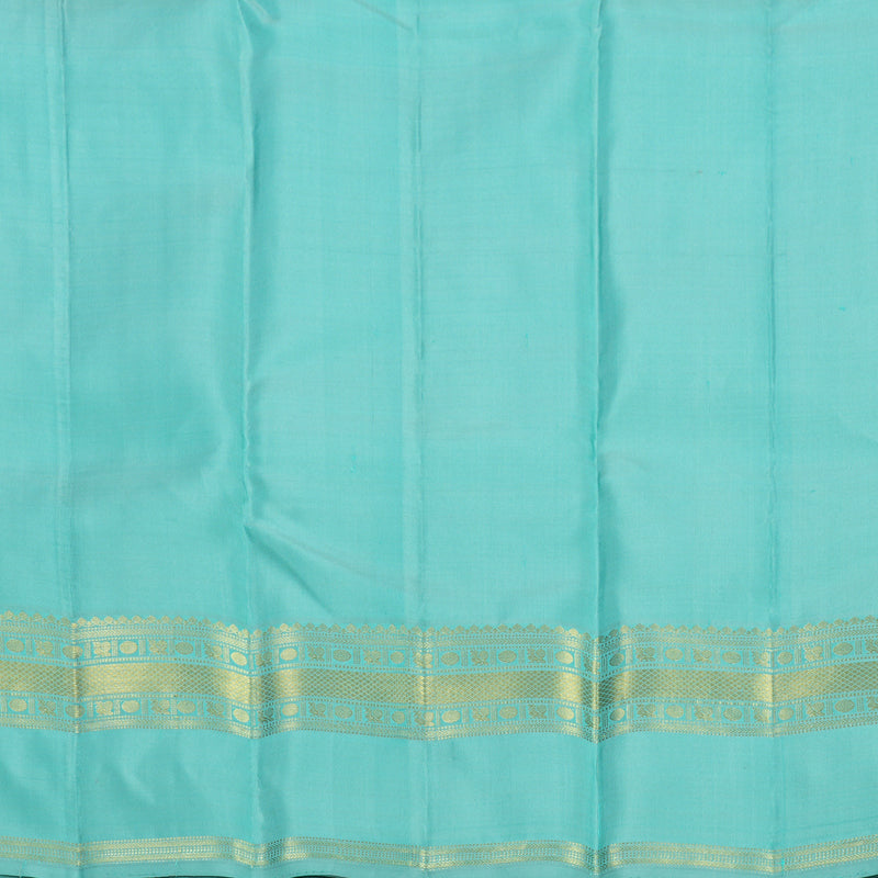 Hayagrivas Handloom Light Teal Kanjivaram Silk Saree KBF836H6-1