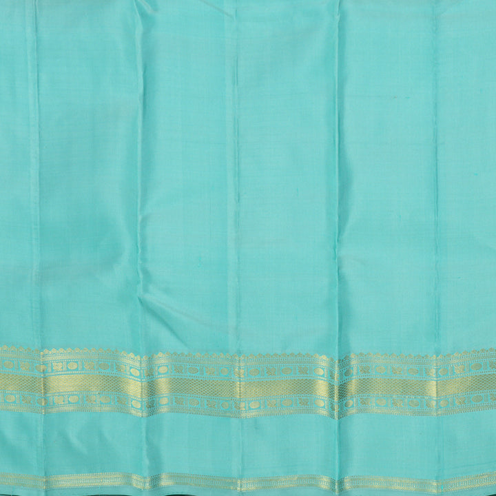 Hayagrivas Handloom Light Teal Kanjivaram Silk Saree KBF836H6-1
