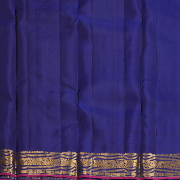 Hayagrivas Handloom Dark Blue Kanjivaram Silk Saree KBF836H7-1