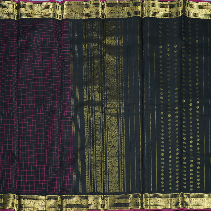 Hayagrivas Handloom Black Kanjivaram Silk Saree KBF836H7-2