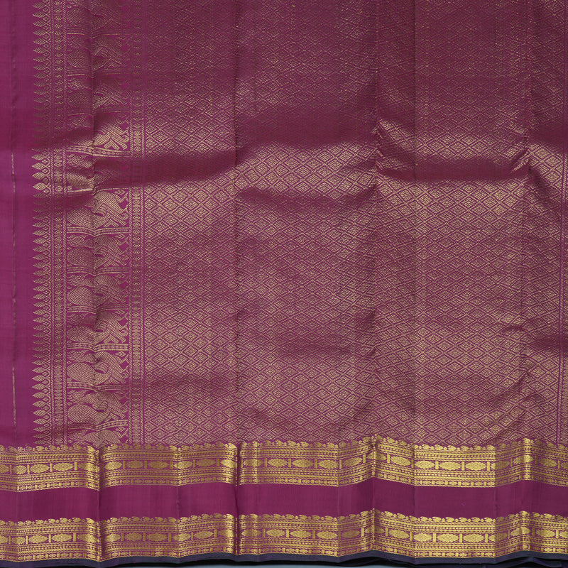 Hayagrivas Handloom Purple Kanjivaram Silk Saree KBF836H7-3