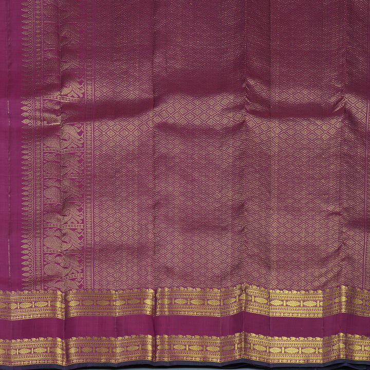 Hayagrivas Handloom Purple Kanjivaram Silk Saree KBF836H7-3