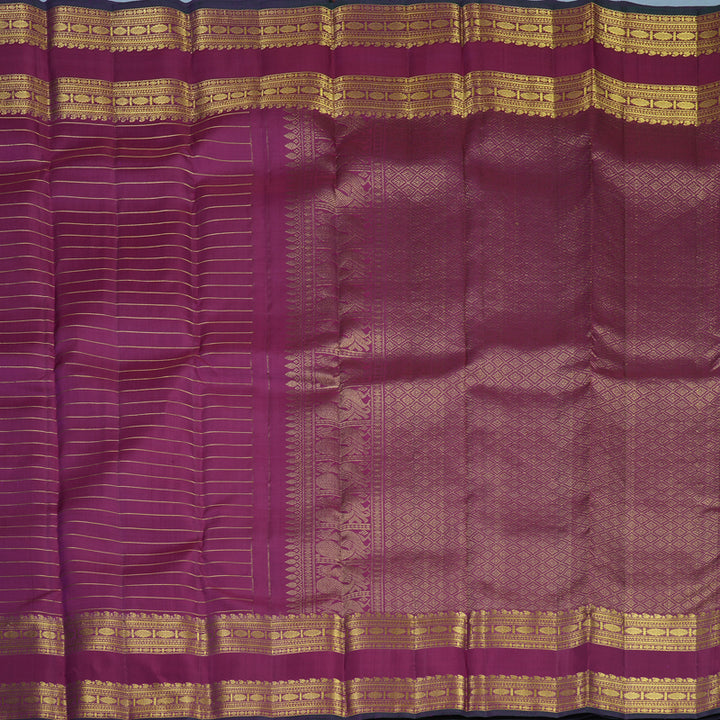 Hayagrivas Handloom Purple Kanjivaram Silk Saree KBF836H7-3