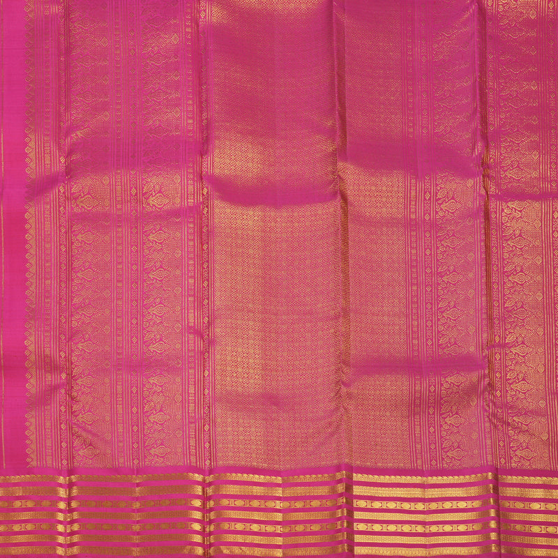Hayagrivas Handloom Rani Pink Kanjivaram Silk Saree KBF836H8-2