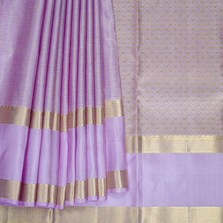 Hayagrivas Handloom Lilac Kanjivaram Silk Saree KBF836H8-3