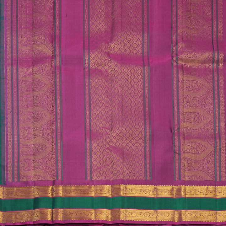 Hayagrivas Handloom Green Kanjivaram Silk Saree KBF836H9-1