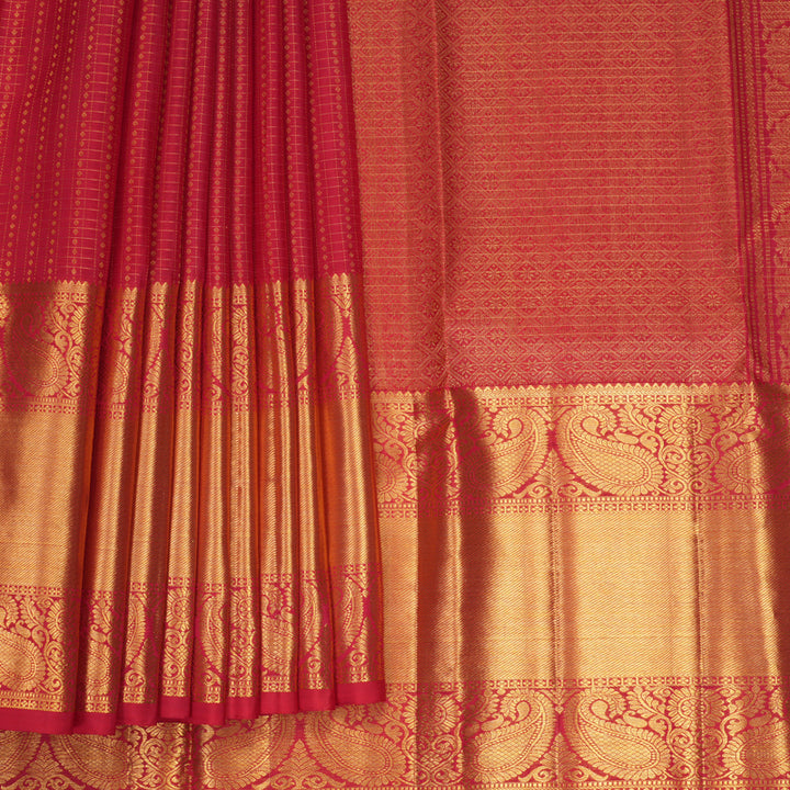 Hayagrivas Handloom Red Kanjivaram Silk Saree KBF836H9-2