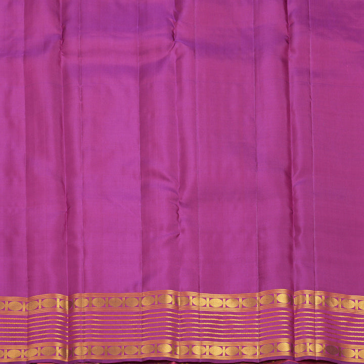 Hayagrivas Handloom Wine Purple Kanjivaram Silk Saree with Magenta Border KBF836H9-3