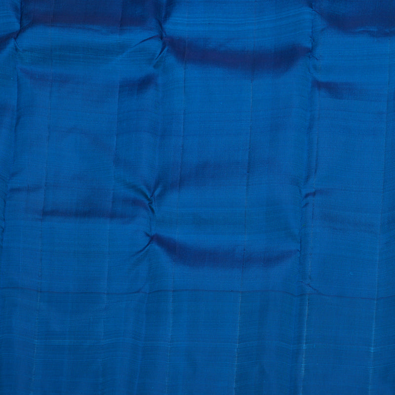 Hayagrivas Handloom Blue-Green Kanjivaram Silk Saree with Peacock Blue Border KBF837H2-3