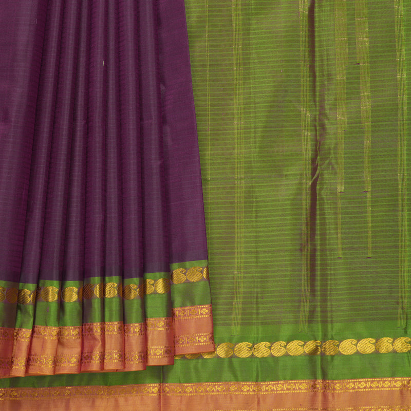 Hayagrivas Handloom Nagapazham Kanjivaram Silk Saree KBF838H1-3