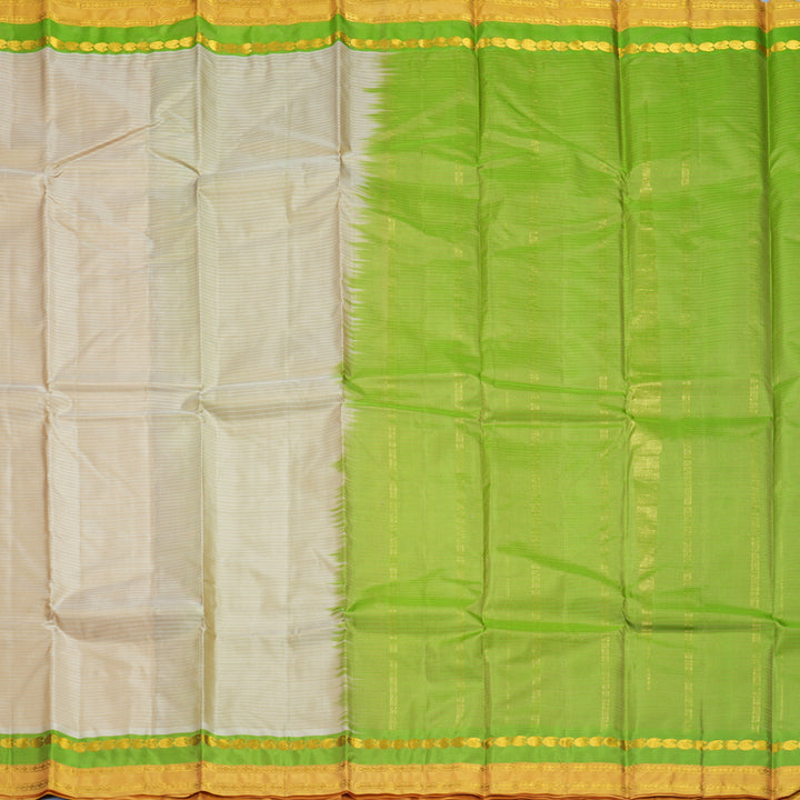 Hayagrivas Handloom Beige Kanjivaram Silk Saree KBF838H1-7