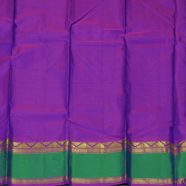 Hayagrivas Handloom Royal Blue Kanjivaram Silk Saree with Aqua Green Border KBF838H2-13
