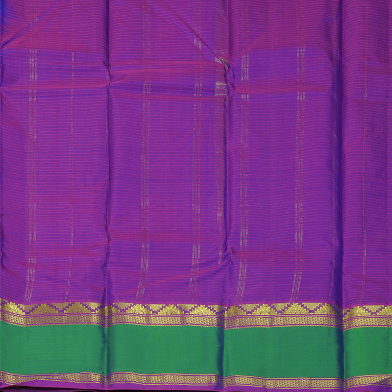 Hayagrivas Handloom Royal Blue Kanjivaram Silk Saree with Aqua Green Border KBF838H2-13
