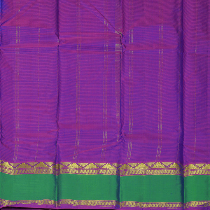 Hayagrivas Handloom Royal Blue Kanjivaram Silk Saree with Aqua Green Border KBF838H2-13