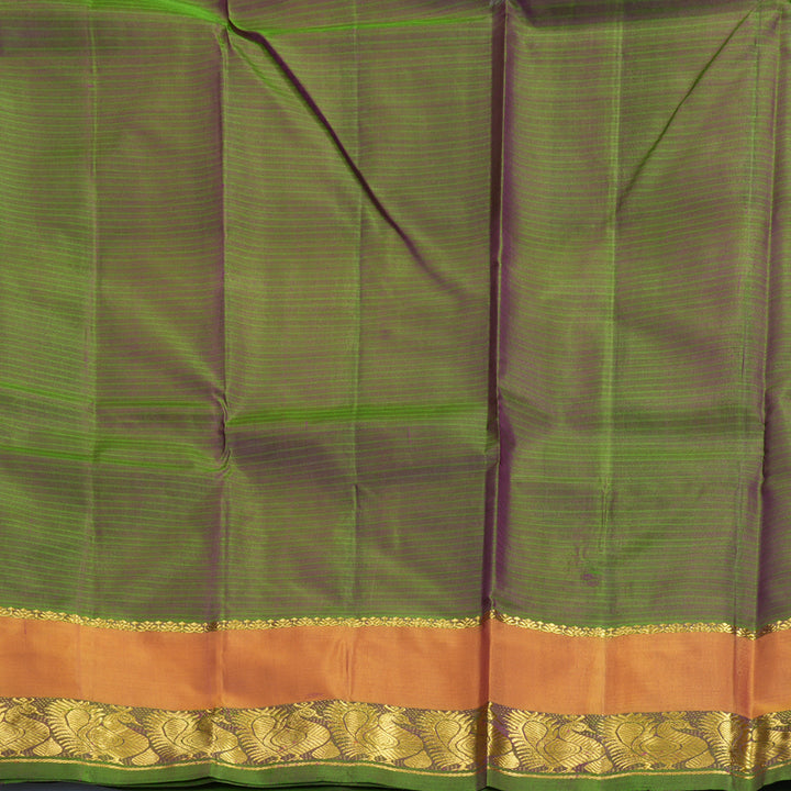 Hayagrivas Handloom Purple Kanjivaram Silk Saree with Orange &amp; Manthalir Border KBF838H2-2