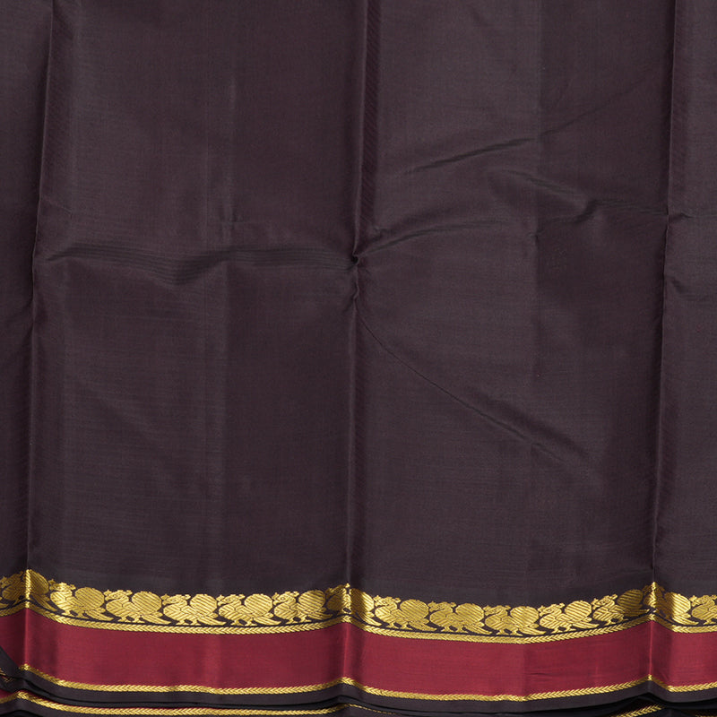 Hayagrivas Handloom Wine Purple Kanjivaram Silk Saree with Maroon Border KBF838H3-3