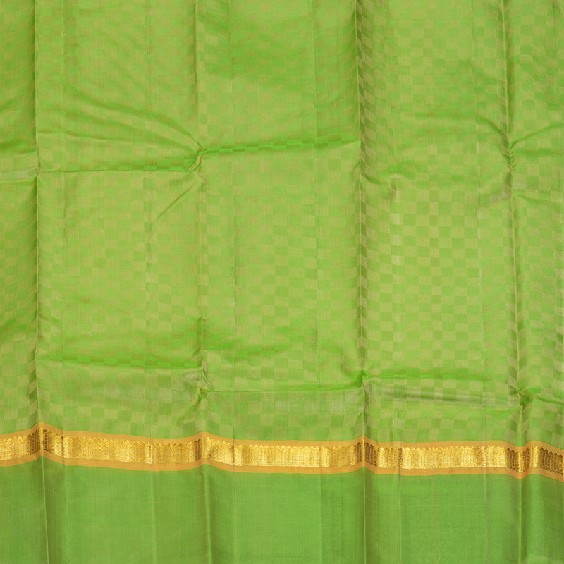 Hayagrivas Handloom Sandal Kanjivaram Silk Saree with Parrot Green Border KBF838H4-3