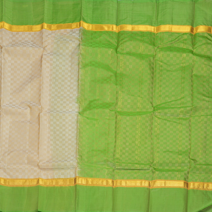 Hayagrivas Handloom Sandal Kanjivaram Silk Saree with Parrot Green Border KBF838H4-3