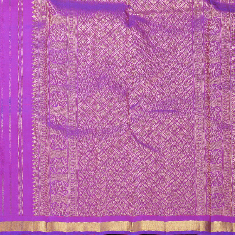 Hayagrivas Handloom Purple Kanjivaram Silk Saree KBF840H3-1