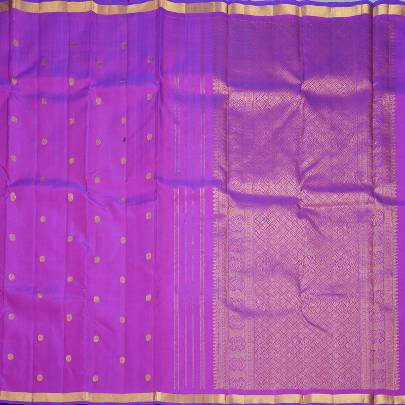 Hayagrivas Handloom Purple Kanjivaram Silk Saree KBF840H3-1