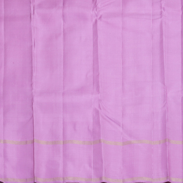 Hayagrivas Handloom Green Checks Kanjivaram Silk Saree with Lavender-Pink Border KBF840H8-1