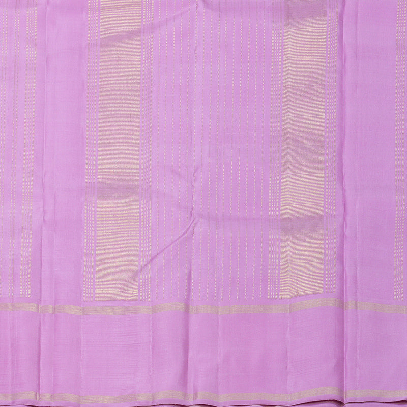 Hayagrivas Handloom Green Checks Kanjivaram Silk Saree with Lavender-Pink Border KBF840H8-1