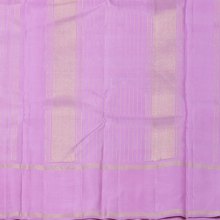 Hayagrivas Handloom Green Checks Kanjivaram Silk Saree with Lavender-Pink Border KBF840H8-1